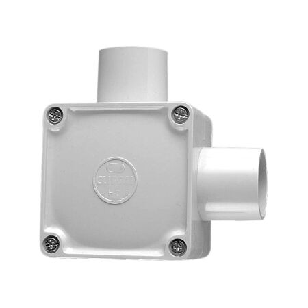 Clipsal - Cable Management, Junction Box, 32mm I.D, 2 Way Angle Entry - Grey