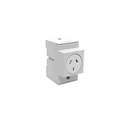 Clipsal - Max 4, Socket outlet, DIN Mounted 10 A 250 V 3 pin 2.5 module double pole