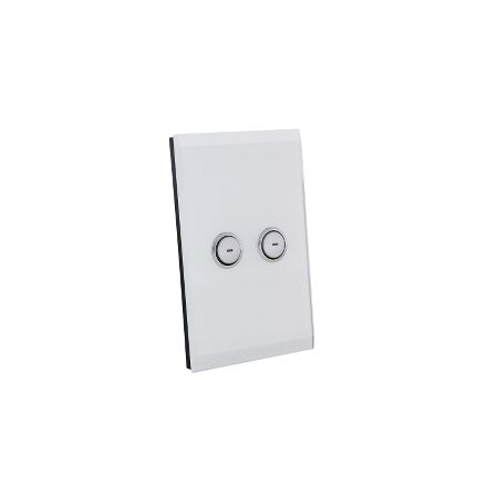 C-Bus, SpaceLogic Wall Plate, Saturn, A-Series, Key Input unit, 2 keys - Pure White