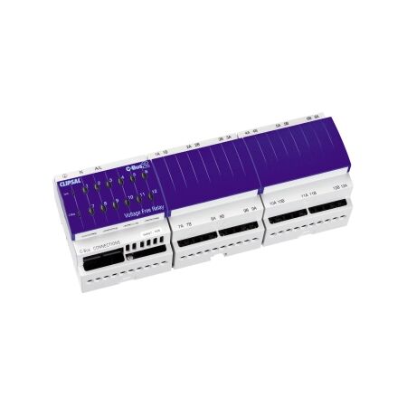 C-Bus, Relay, DIN Rail Mounted, Voltage Free, 240V AC, 12 Channel, 10A, With C-Bus Power Supply