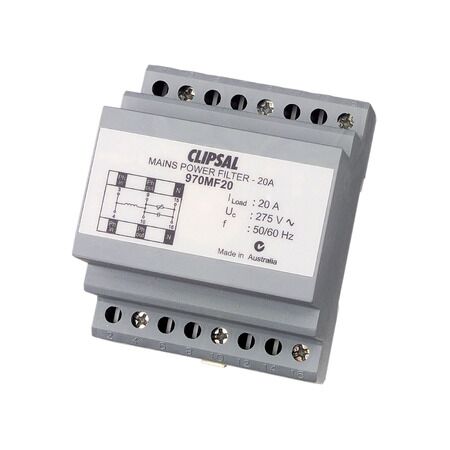 Clipsal - Max 4, Mains rated filter, 20 A 250 V 2 module