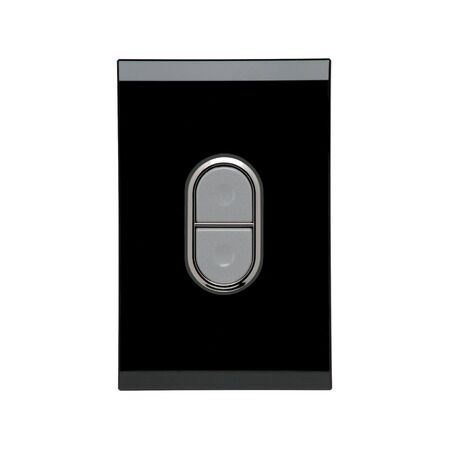 Saturn Series, Flush Switch, 1 Gang, 250V, AC,45A, push-button - Espresso Black