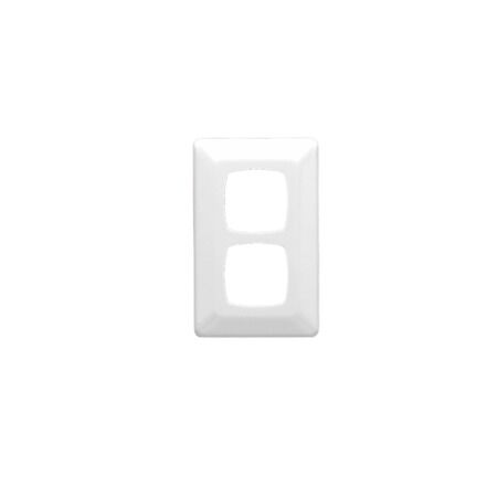 Prestige Series, Moulded Switch Plate, 2 Gang - White Electric